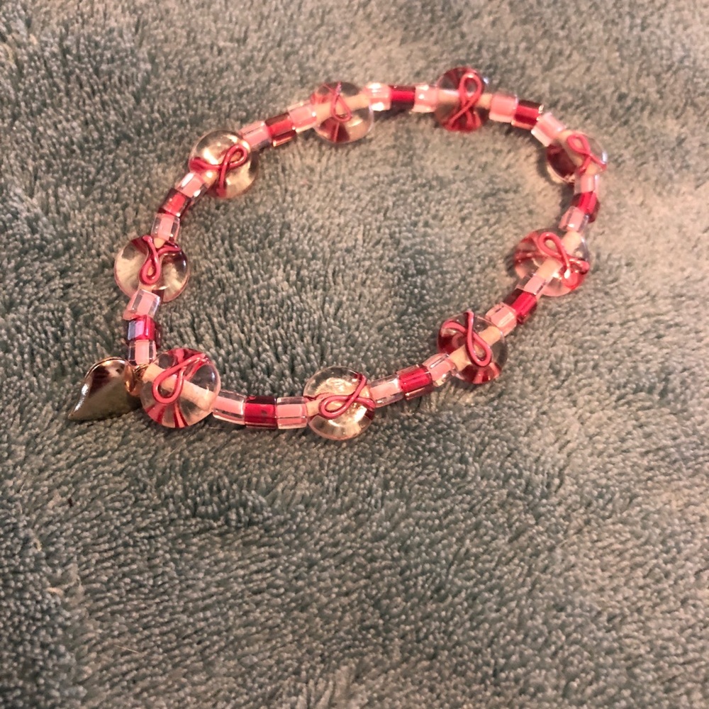 Breast cancer stretch bracelet